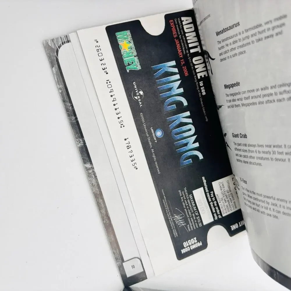 Peter Jackson's King Kong (Sony PlayStation 2 PS2) Complete W/ Manual + Ticket